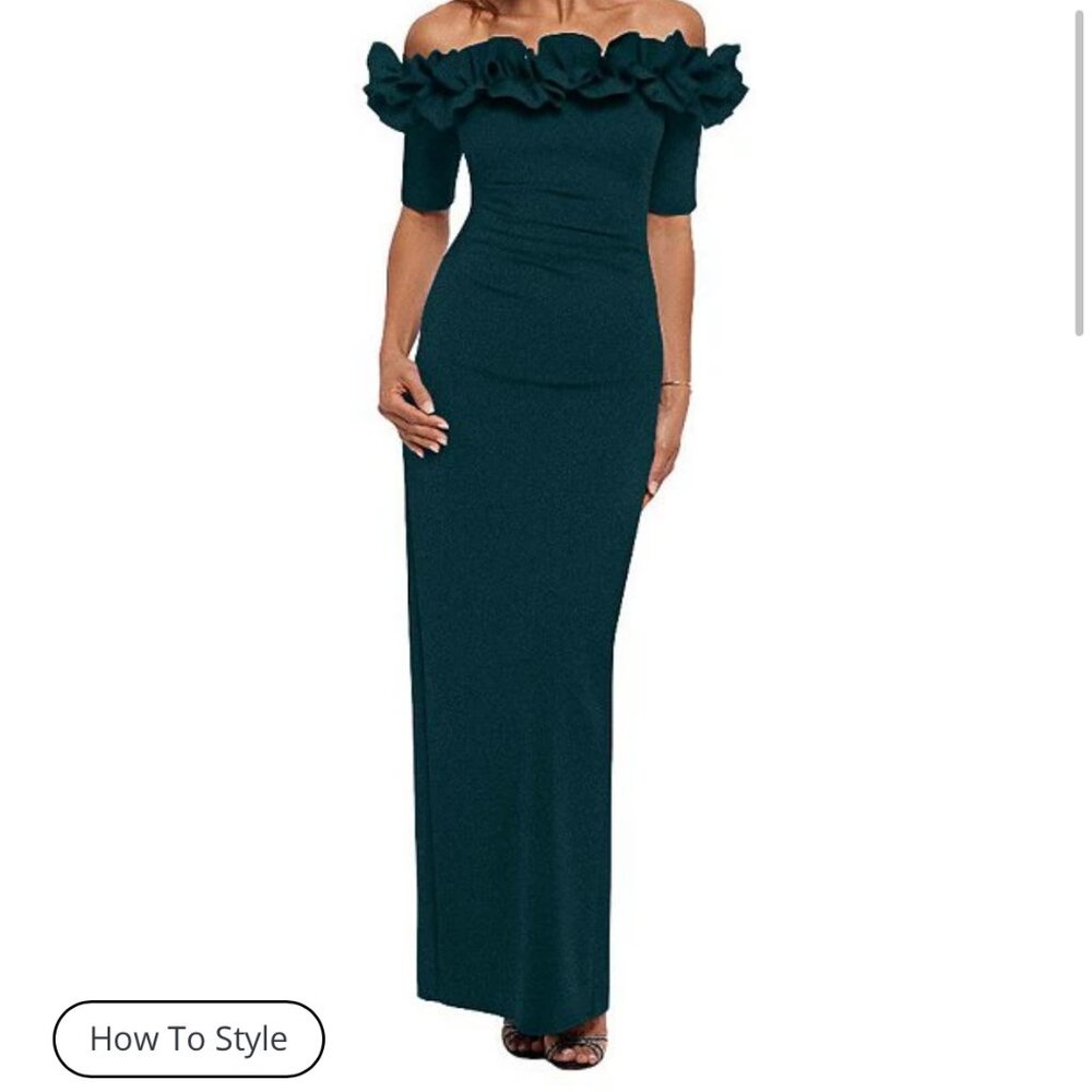 Dillard's Xscape Mother of the Bride Dress in Pine